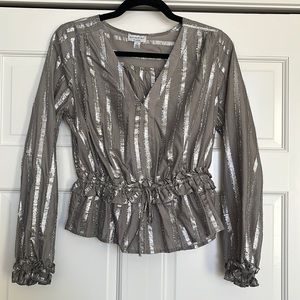 Current air metallic blouse